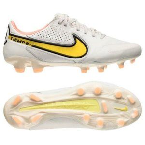 Nike Tiempo White and Yellow Soccer Cleats